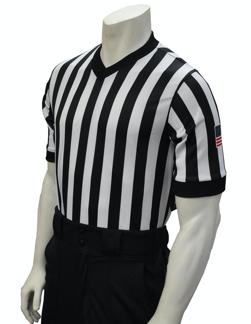 Smitty | USA-200-607 | "BODY FLEX" Referee Shirt w/ Sublimated Flag | Made in USA - Great Call Athletics