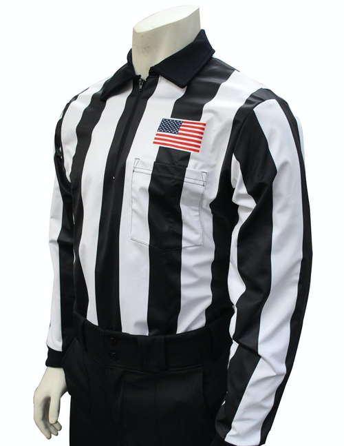 Smitty | USA-129 | Water Resistant 3-Layer Cold Weather Football Long Sleeve Shirt | Made in USA | 2-1/4" Stripes | NFHS Approved - Great Call Athletics