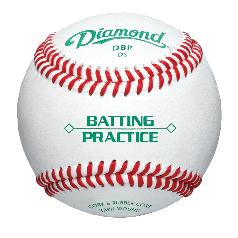 Deportes Diamante | DBP DS | Pelotas de béisbol de práctica de bateo de grano completo | 1 docena de bolas 